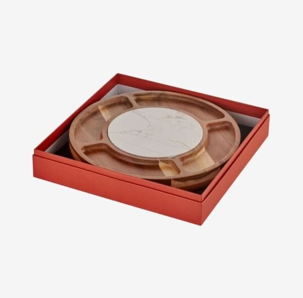 Kahverengi Ahşap Peynir Sunum Tabağı