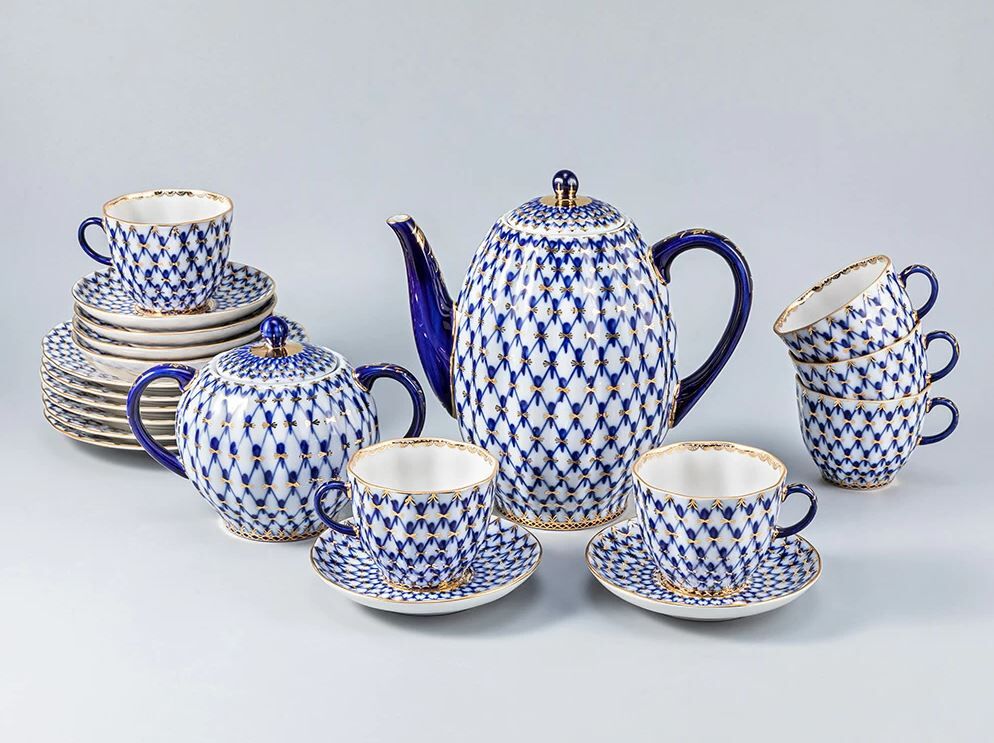 Coffee set Tulip Cobalt net 6/20