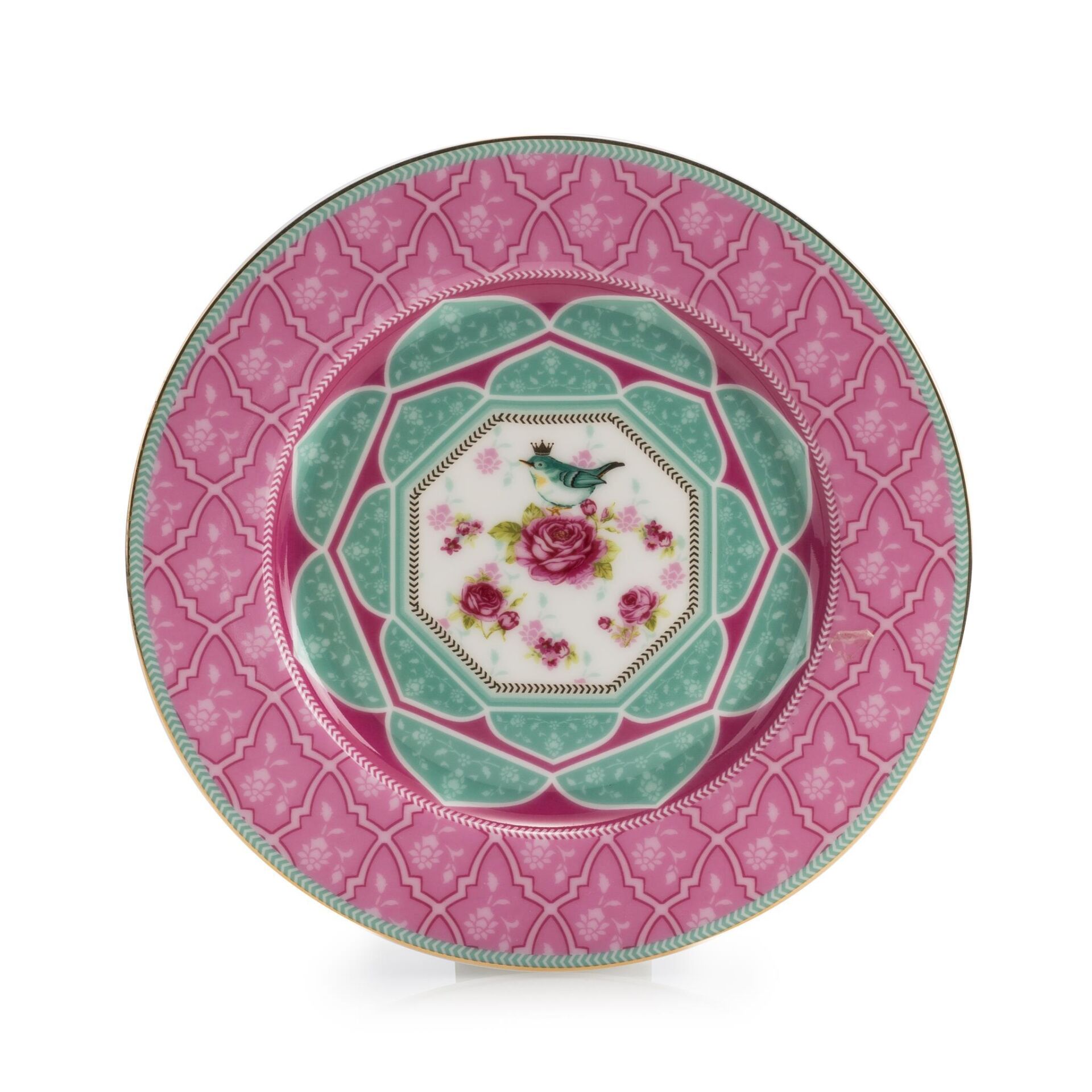 Peri Masalı Pembe Porselen Tabak 19 Cm