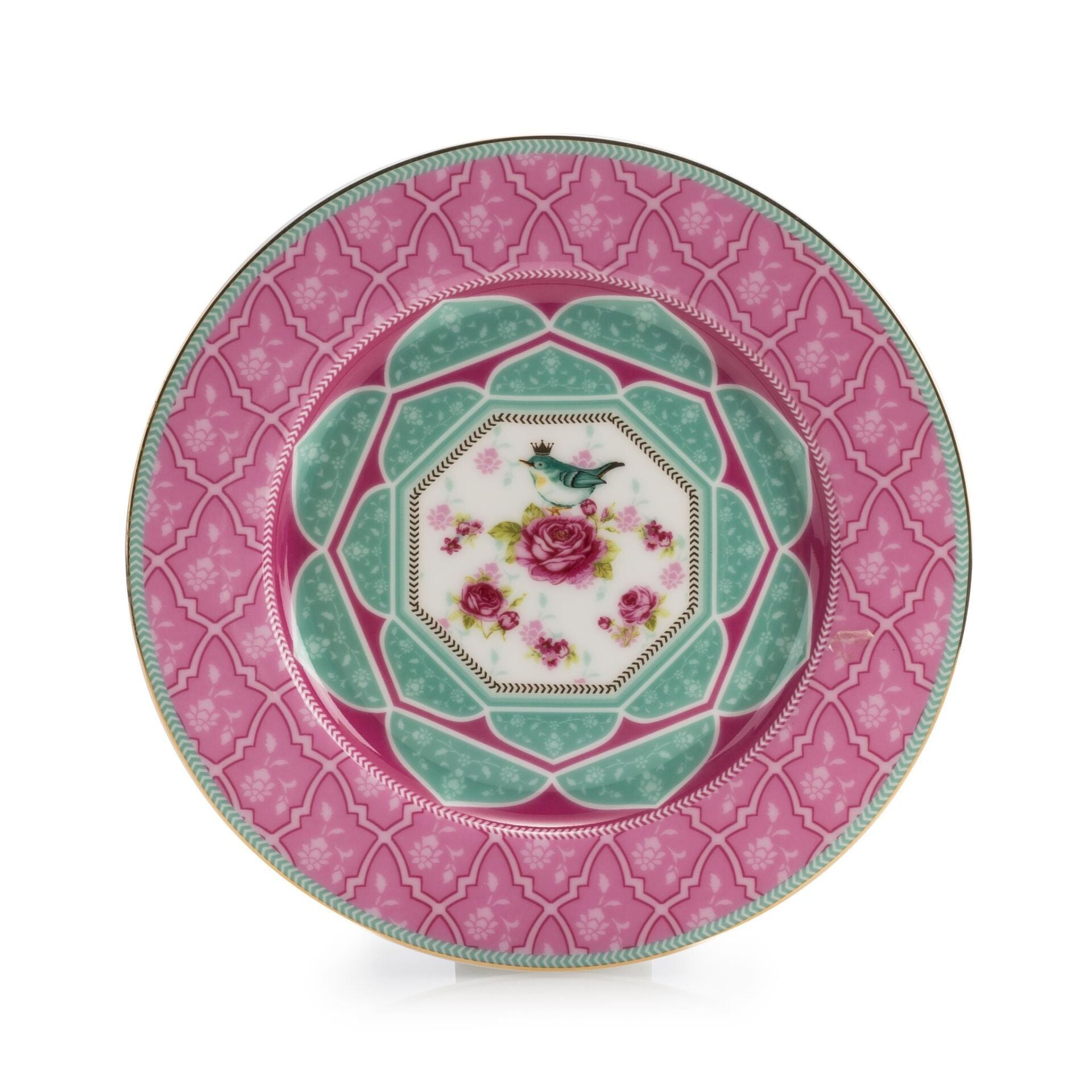 Peri Masalı Pembe Porselen Tabak 19 Cm