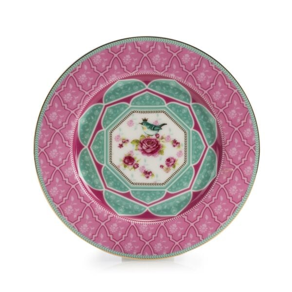 Peri Masalı Pembe Porselen Tabak 19 Cm