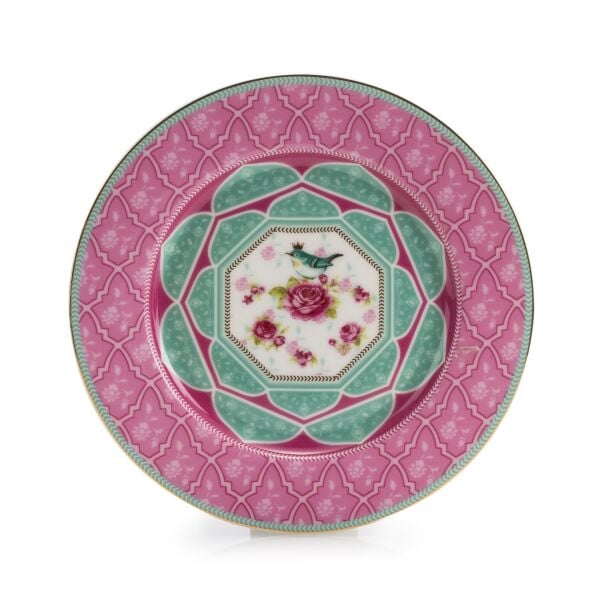 Peri Masalı Pembe Porselen Tabak 19 Cm