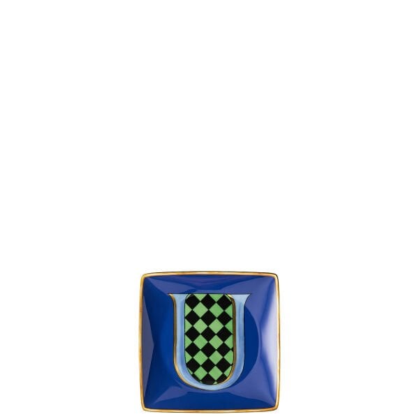 Holiday Alphabet 12cm Kare Tabak- U