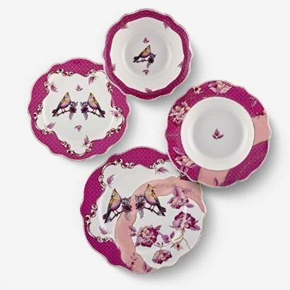 Pembe Porselen Yemek Takımı 24 Parça