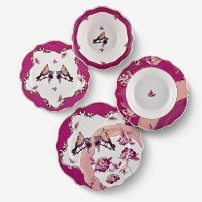 Pembe Porselen Yemek Takımı 24 Parça