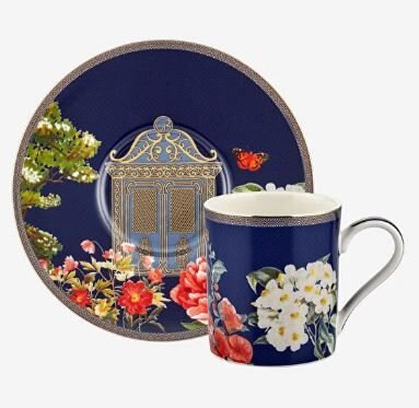 Lacivert Porselen Kahve Fincanı 90 ml