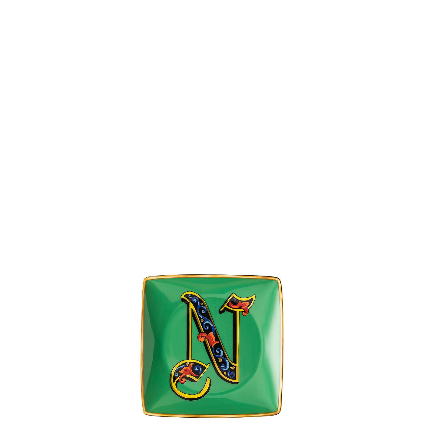 Holiday Alphabet 12cm Kare Tabak- N