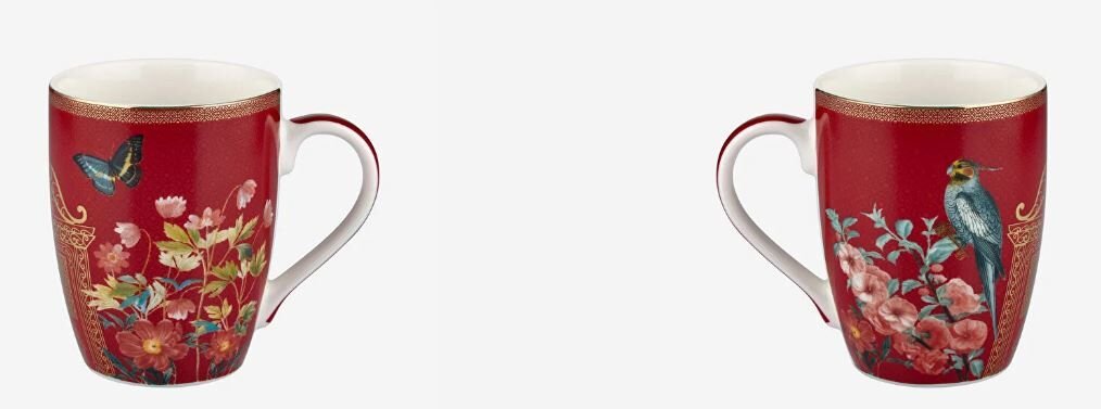 Kırmızı Porselen Kupa 300 ml