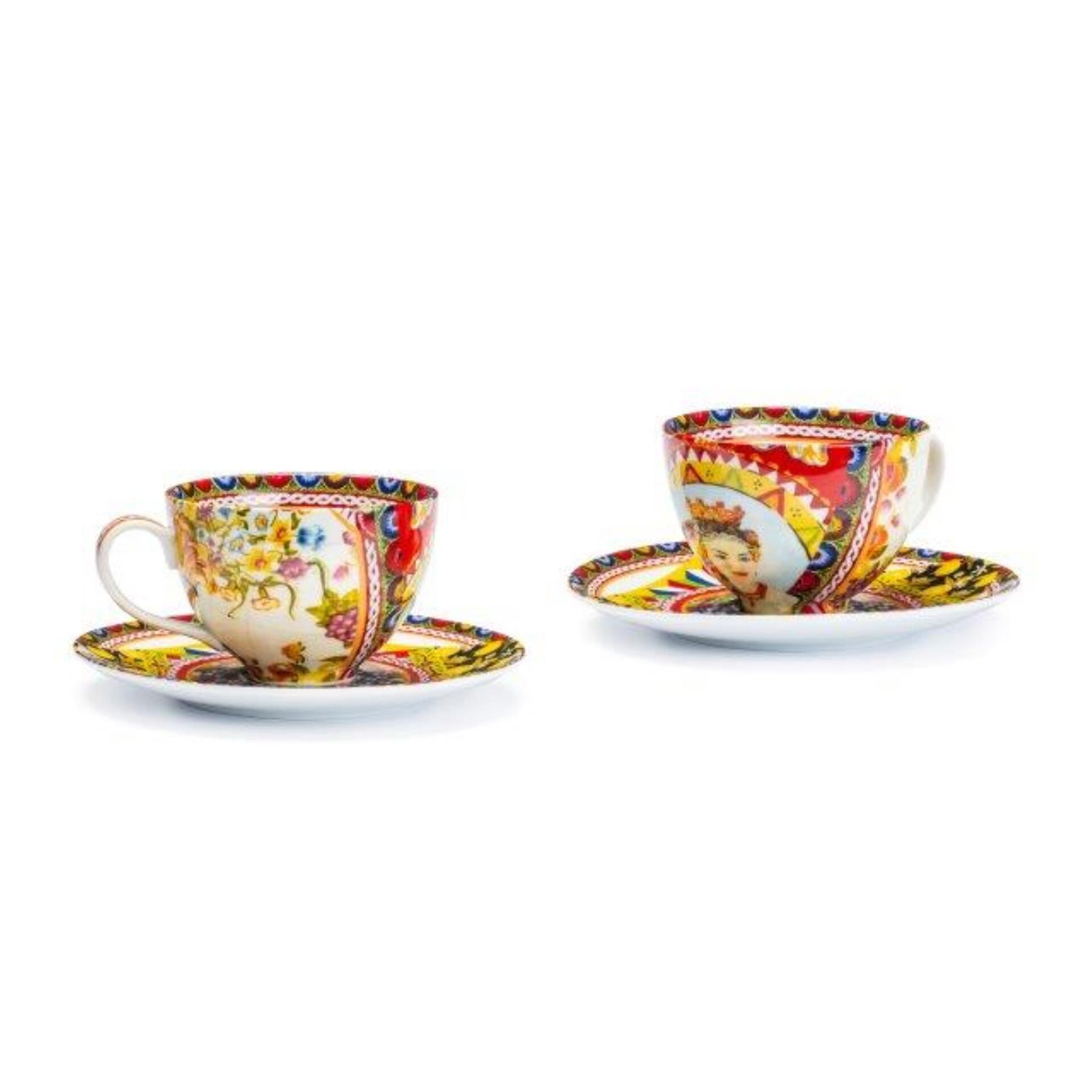 Rosalia İkili Porselen Çay Fincanı Seti 16 Cm
