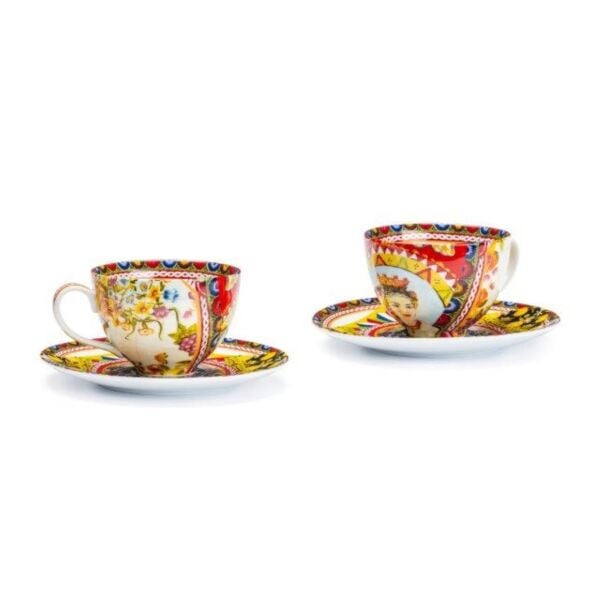 Rosalia İkili Porselen Çay Fincanı Seti 16 Cm