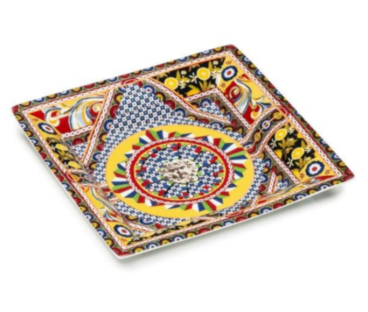 Rosalia Porselen Kare Tabak 21 X 21 Cm