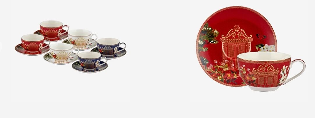 Mix Porselen Çay Fincan Seti 200 ml