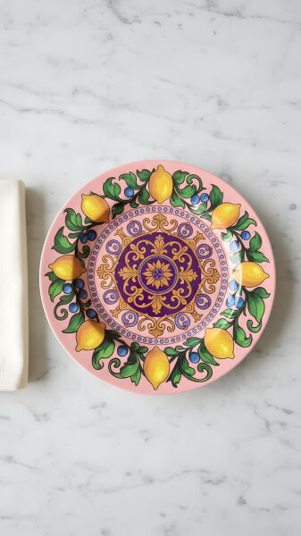 Limonaia Yemek Tabağı Pembe 28 cm