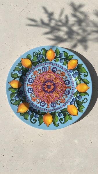 Limonaia Yemek Tabağı Mavi 28 cm