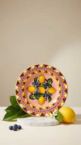 Limonaia Pasta Tabağı Pembe 22 cm