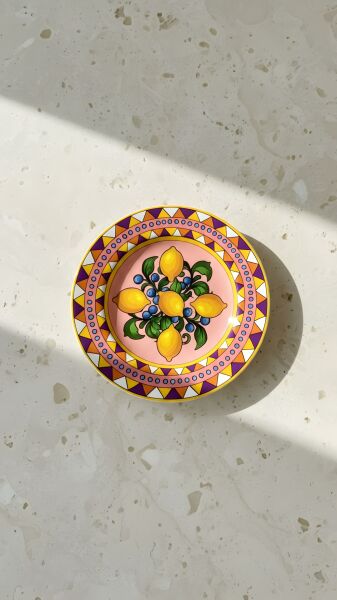 Limonaia Pasta Tabağı Pembe 22 cm