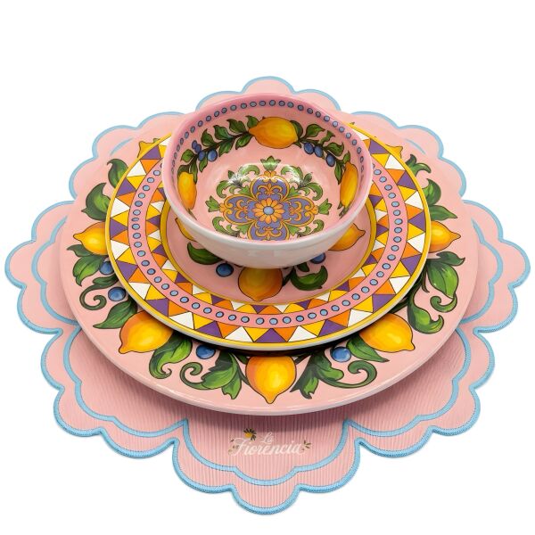Limonaia Pasta Tabağı Pembe 22 cm