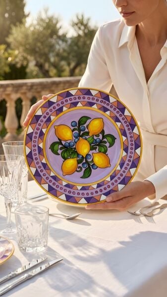 Limonaia Pasta Tabağı Mor 22 cm