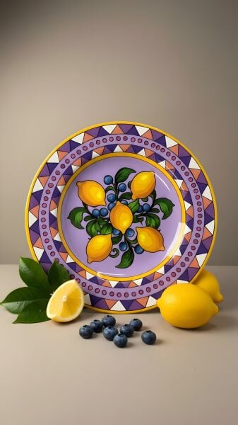 Limonaia Pasta Tabağı Mor 22 cm
