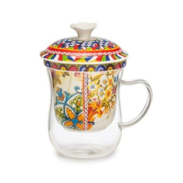 Rosalia Porselen Süzgeçli Bardak 15 Cm
