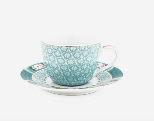 Blushing Birds Mavi Kahve Fincanı 120 ml.