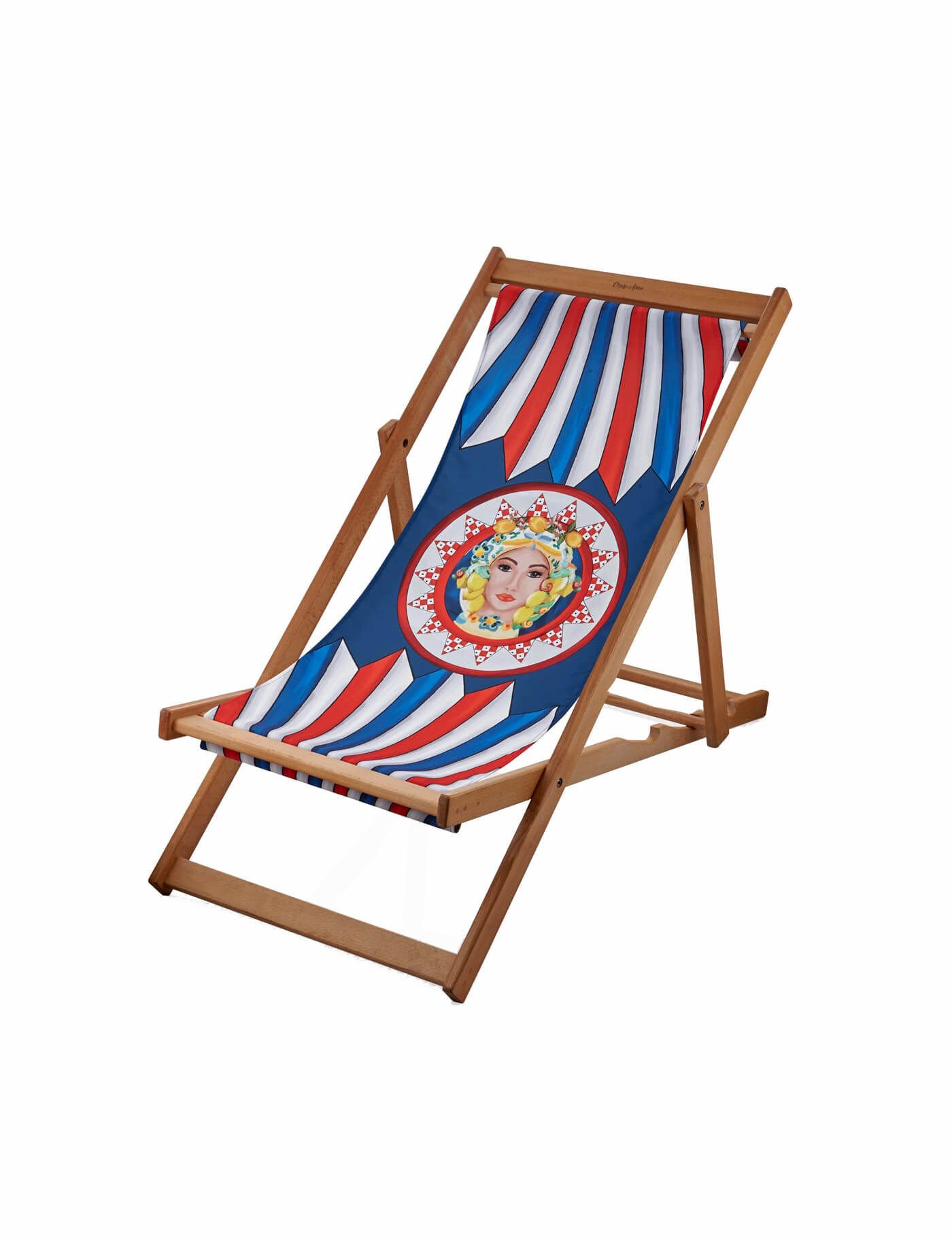 Positano Şezlong Kadın Yüz Desenli