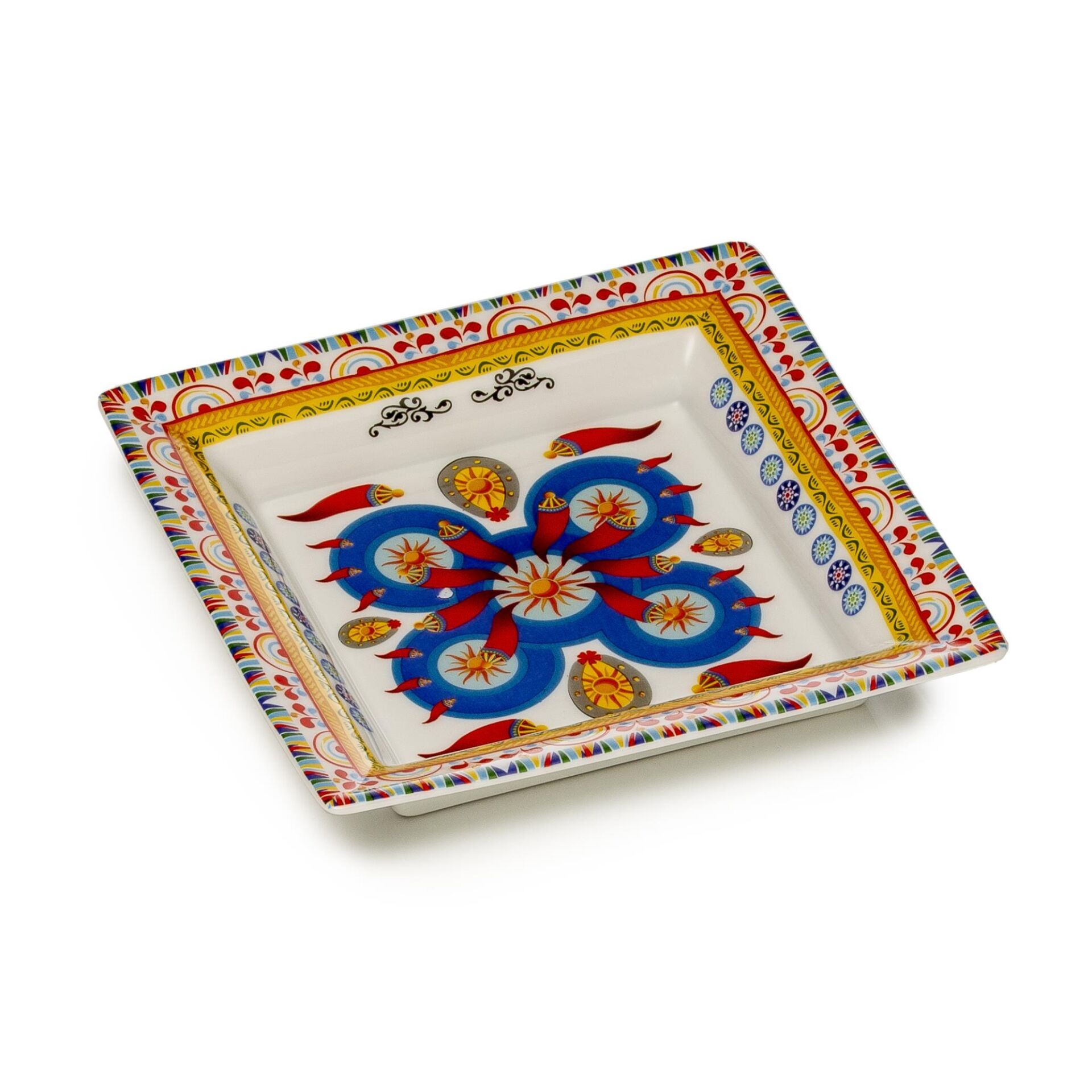 Mediterrano Porselen Kare Tabak Beyaz 14 X 14 Cm