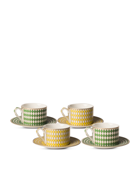 Chess 4 lü Çay Fincanı