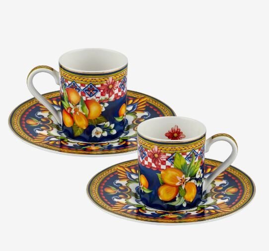 Mavi Porselen Kahve Fincan Seti 120 ml