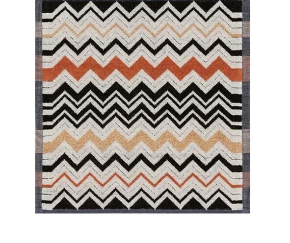 Bernard Siyah Çok Renkli Zigzag Desenli Kutulu El Havlusu Seti 6'lı