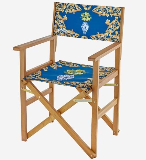 Mavi Ahşap Sandalye 87x54x48 cm