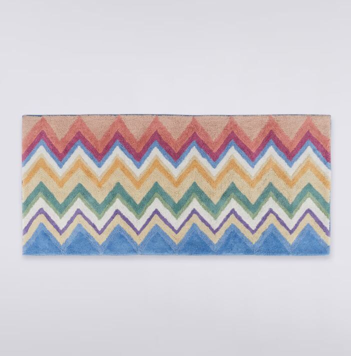 Amone 159- Turuncu Çok Renkli Banyo Halısı 70 x 160 cm