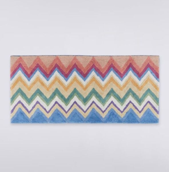 Amone 159- Turuncu Çok Renkli Banyo Halısı 70 x 160 cm