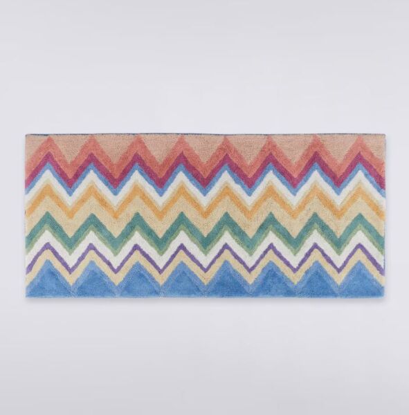 Amone 159- Turuncu Çok Renkli Banyo Halısı 70 x 160 cm