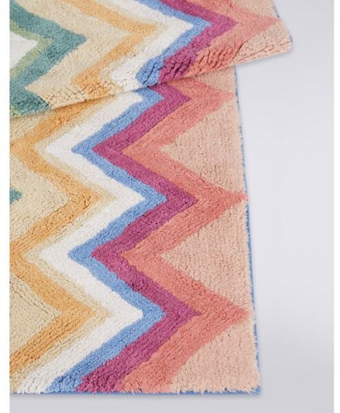 Amone 159- Turuncu Çok Renkli Banyo Halısı 70 x 160 cm