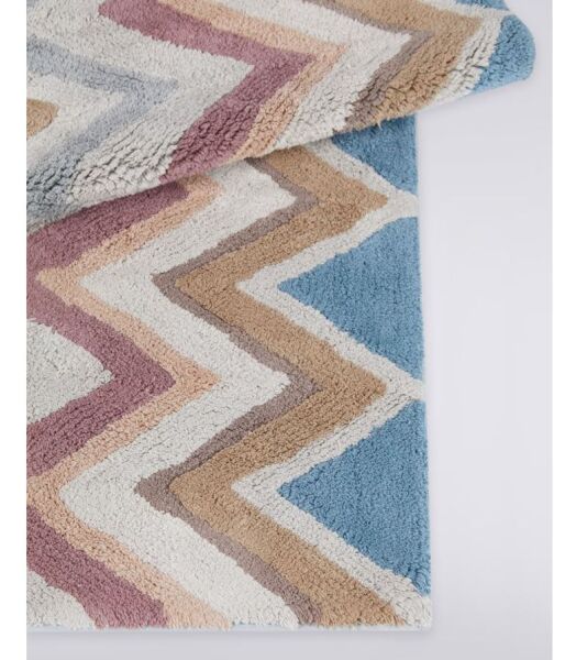 Amone 160- Siyah Çok Renkli Banyo Halısı 70 x 160 cm