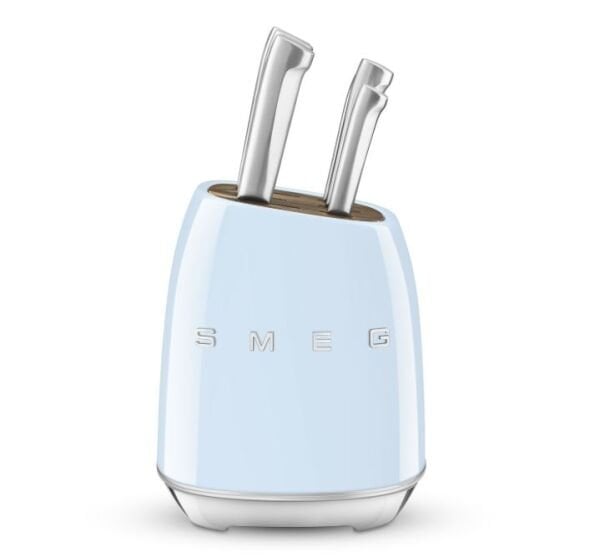 Retro Standlı Bıçak Seti Pastel Mavi