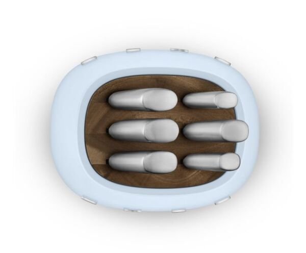 Retro Standlı Bıçak Seti Pastel Mavi