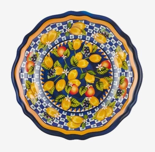 Portofino Mavi Limonlu Servis Kasesi 35 cm