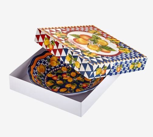 Portofino Mavi Limonlu Servis Kasesi 35 cm