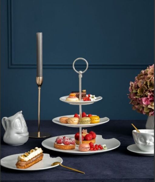 Katlı Sunumluk Isırıklı Üçlü 15 cm 20 cm 28 cm