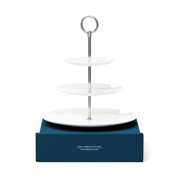 Katlı Sunumluk Isırıklı Üçlü 15 cm 20 cm 28 cm