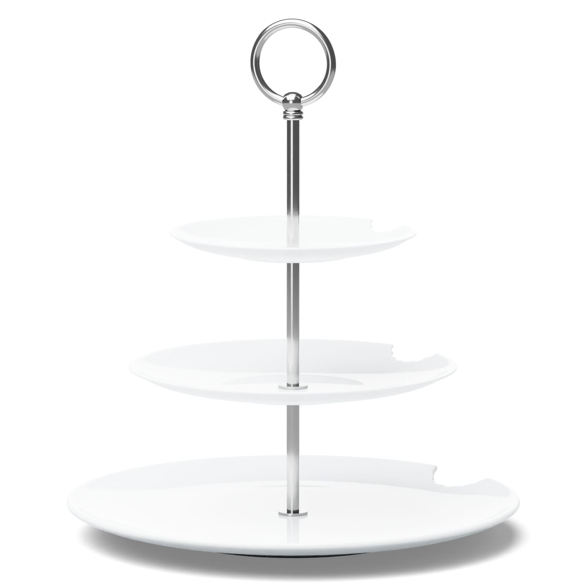 Katlı Sunumluk Isırıklı Üçlü 15 cm 20 cm 28 cm