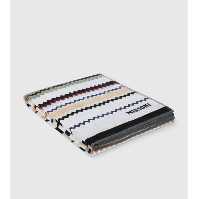 Curt Siyah Çok Renkli Plaj Havlusu 100x180 cm