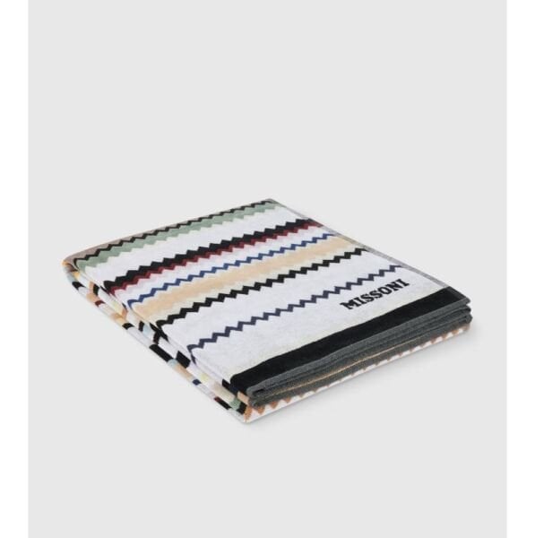 Curt Siyah Çok Renkli Plaj Havlusu 100x180 cm