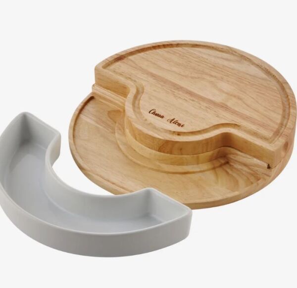 Kahverengi Ahşap Peynir Sunum Tabağı