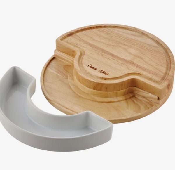 Kahverengi Ahşap Peynir Sunum Tabağı