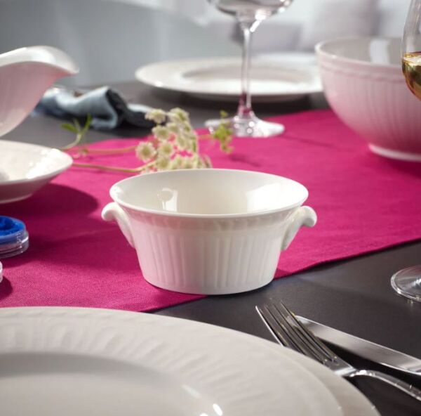 Cellini Beyaz Çift Kulplu Kase