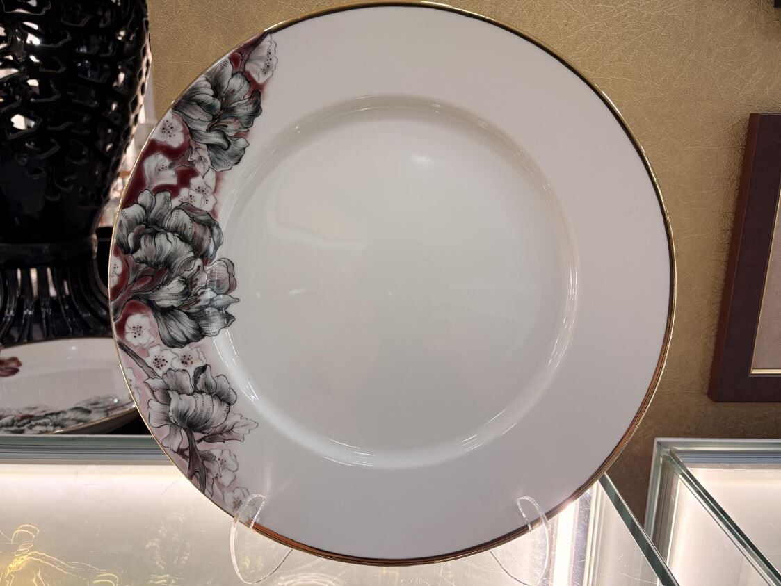 Diana Burgundy Yemek Servis Tabağı 30 cm