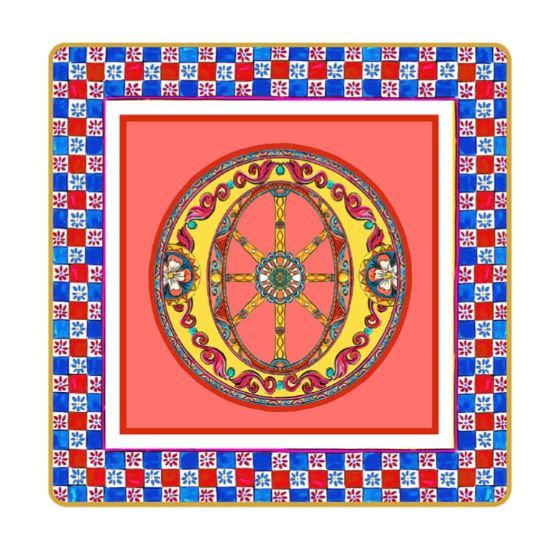 Ortigia O Harfli Tabak 15 cm x 15 cm
